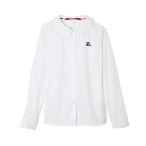 Girl's Plus Long Sleeve Peter Pan Blouse