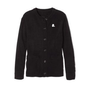 Girls Anti-Pill Crewneck Cardigan