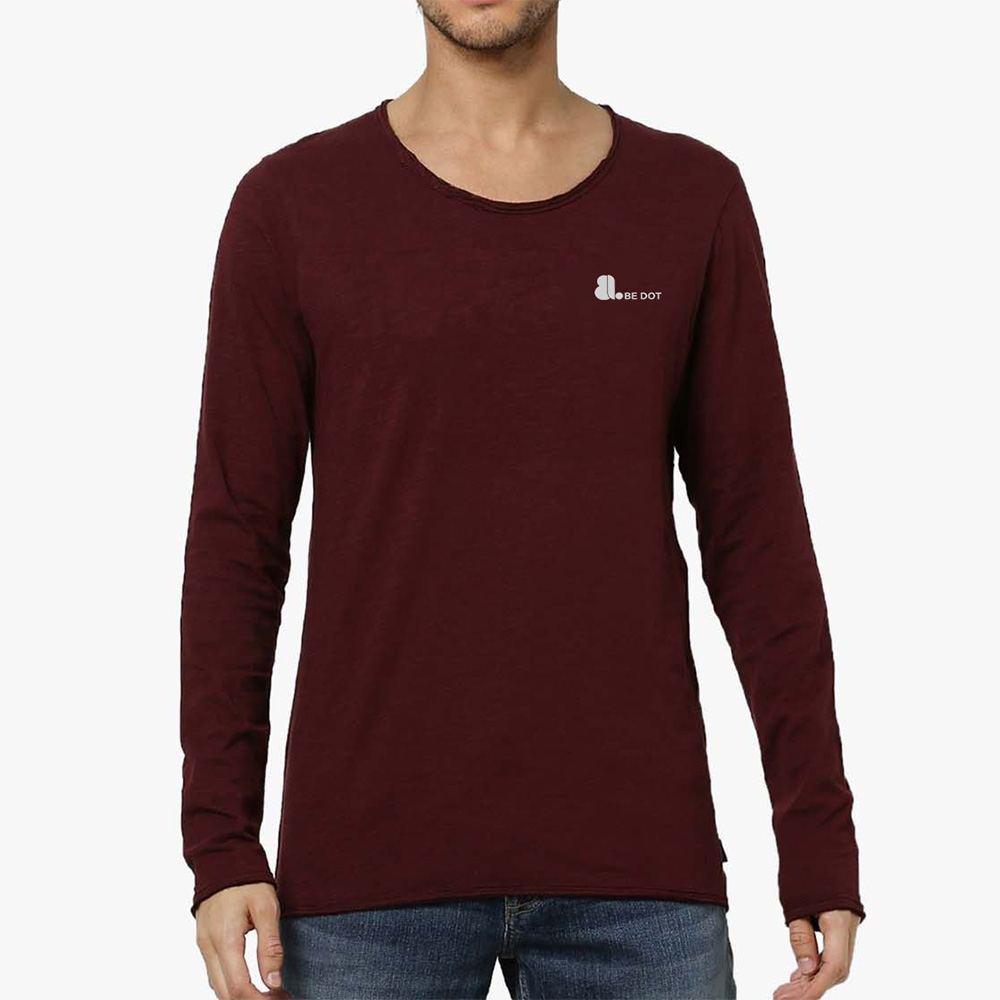 Men Scoop Neck Long Sleeve Tee