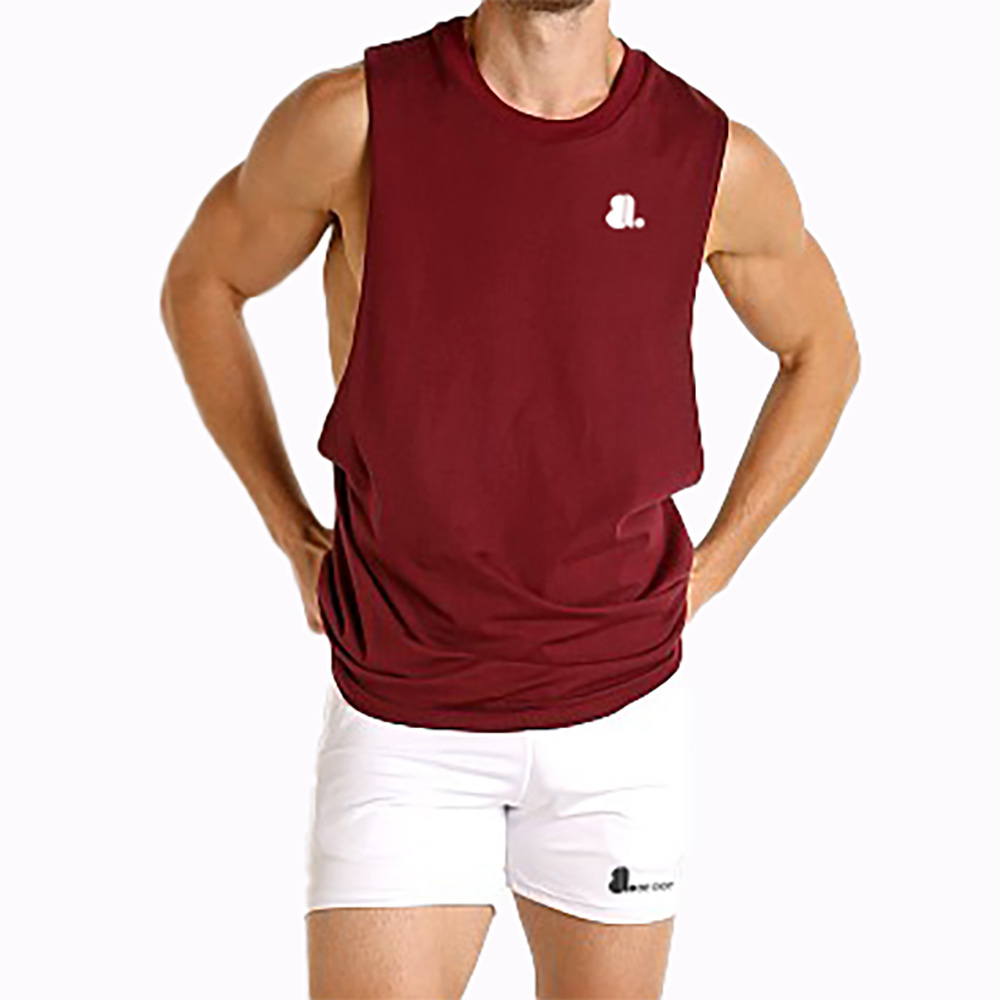 Men Fitness Cut Out Tank Top