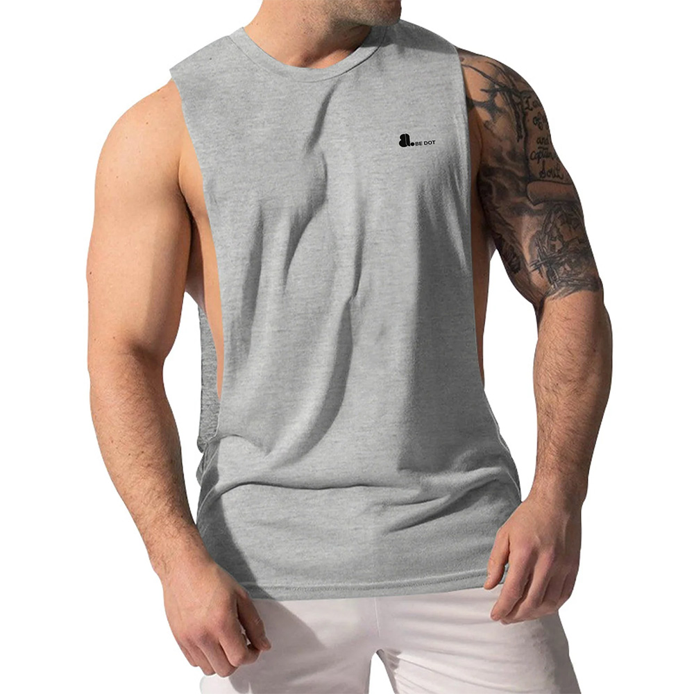Men Fitness Cut Out Tank Top