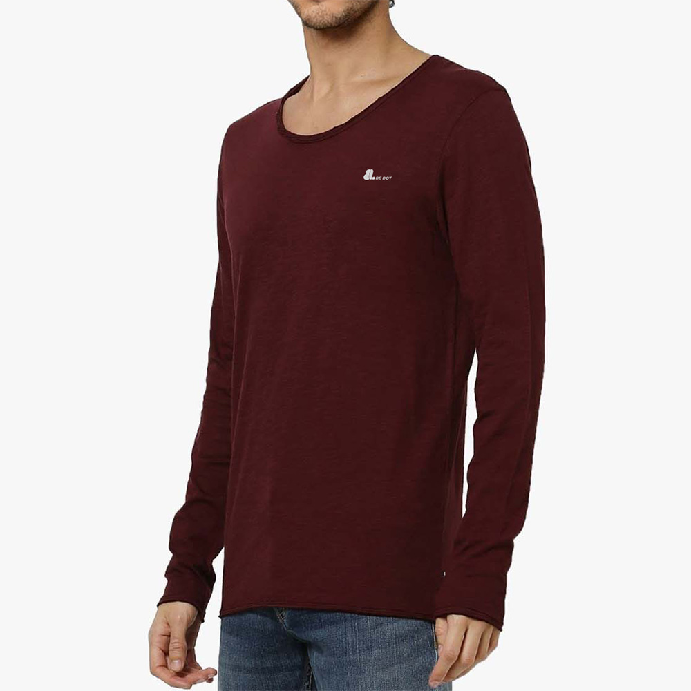 Men Scoop Neck Long Sleeve Tee