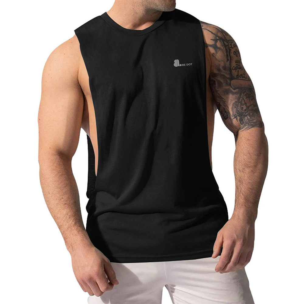 Men Fitness Cut Out Tank Top
