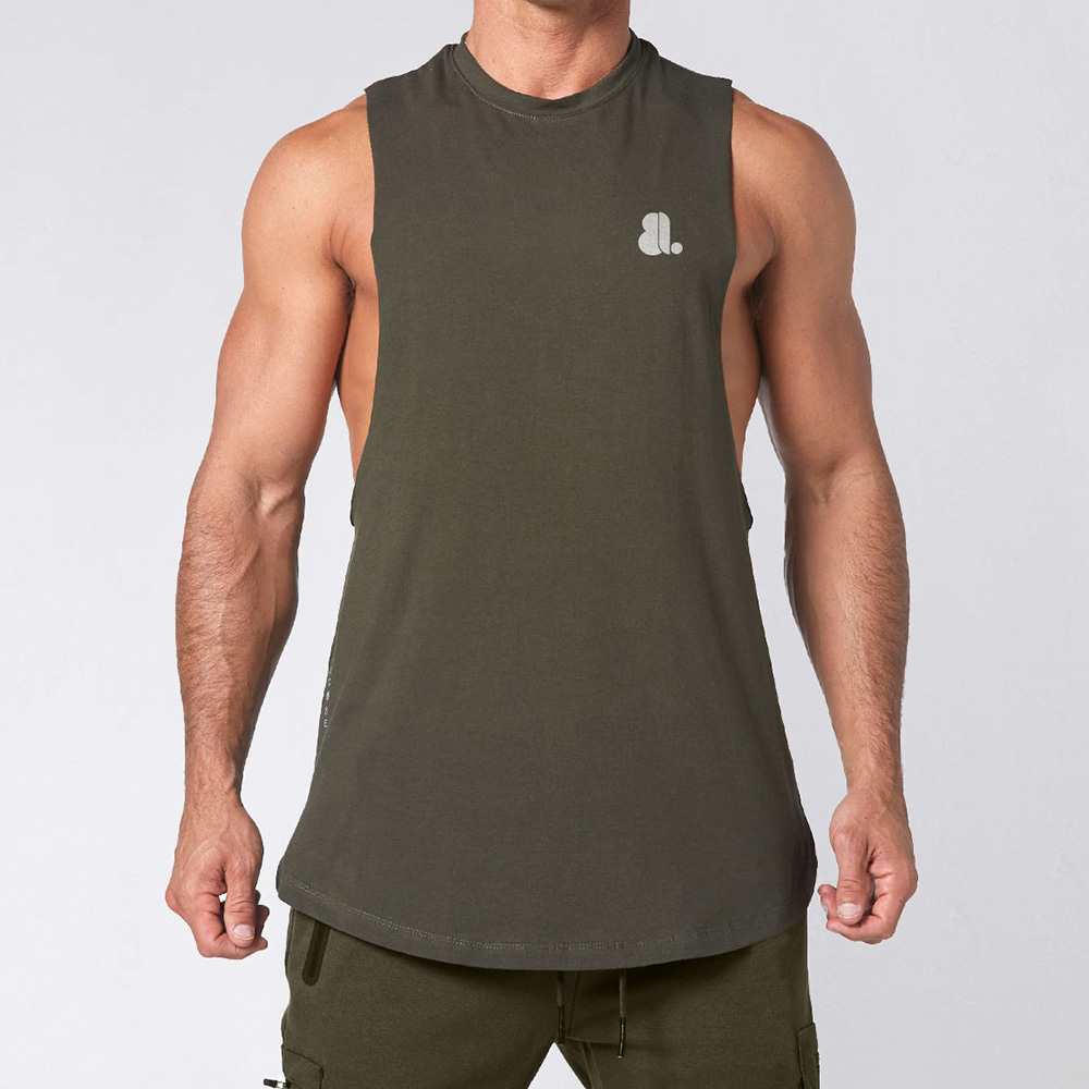 Men Fitness Cut Out Tank Top