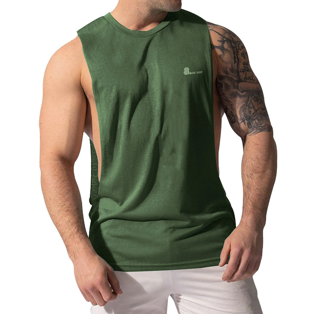 Men Fitness Cut Out Tank Top