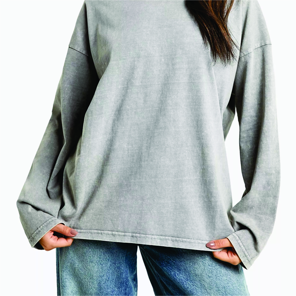 Acid Wash Long Sleeve T-Shirt