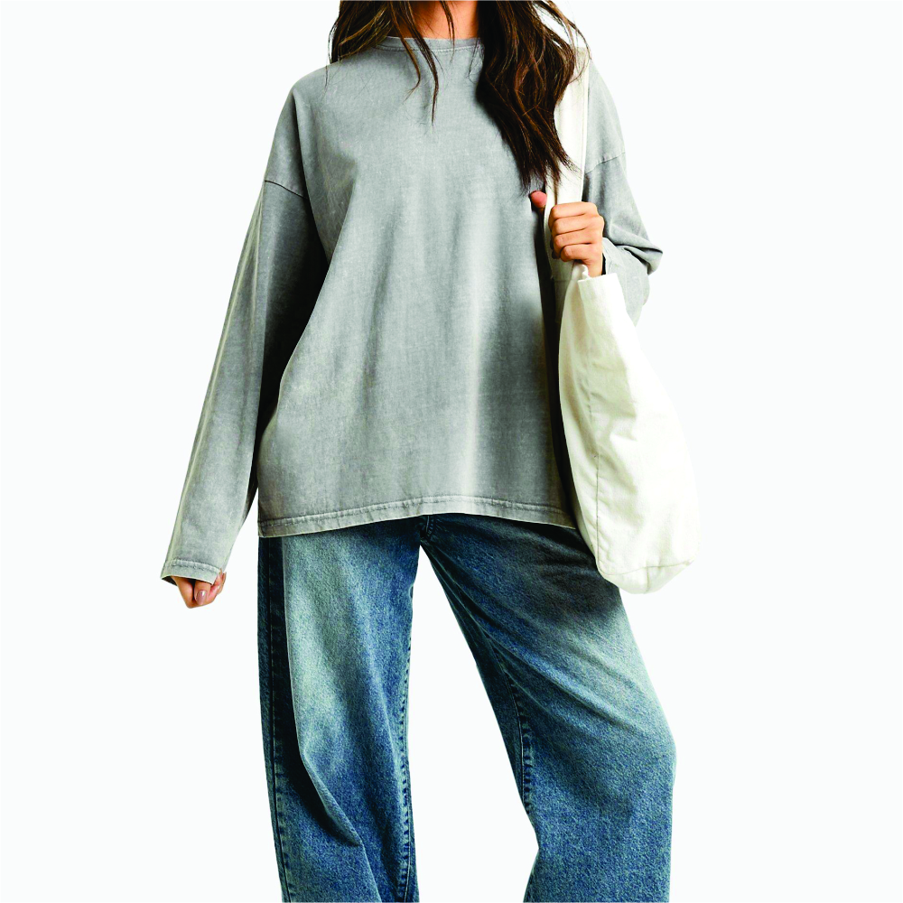 Acid Wash Long Sleeve T-Shirt