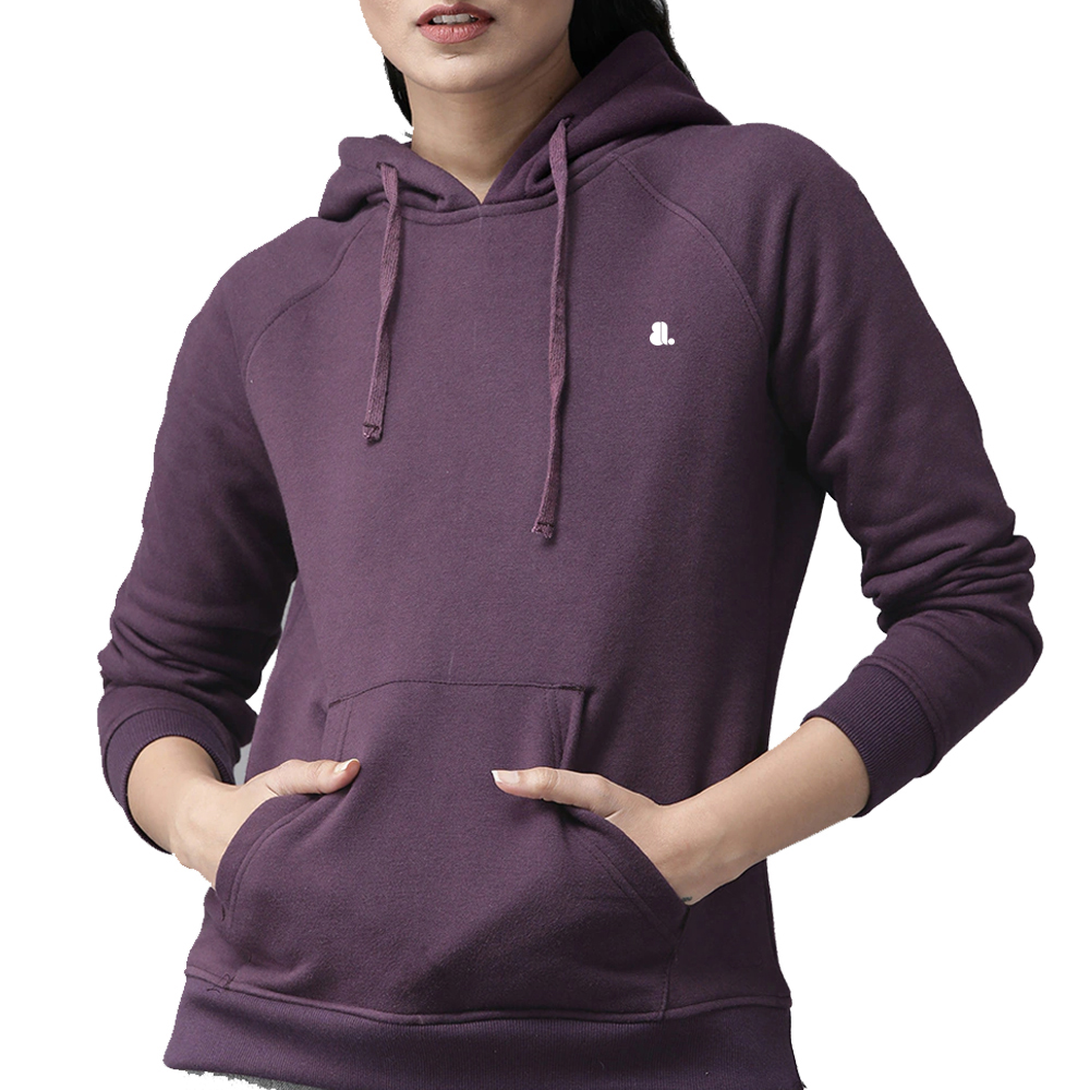 Single Color Pull Over Hoodie Women