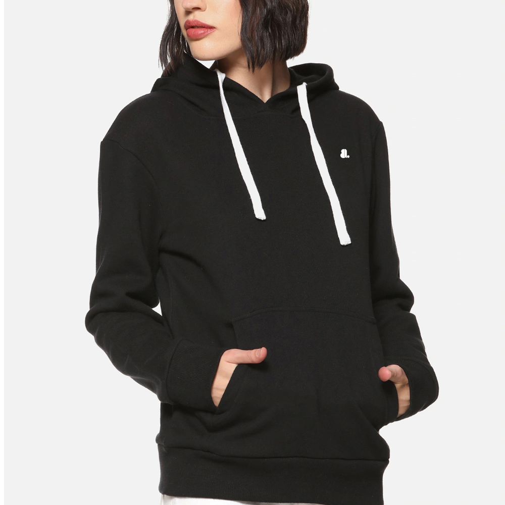 Single Color Pull Over Hoodie Women