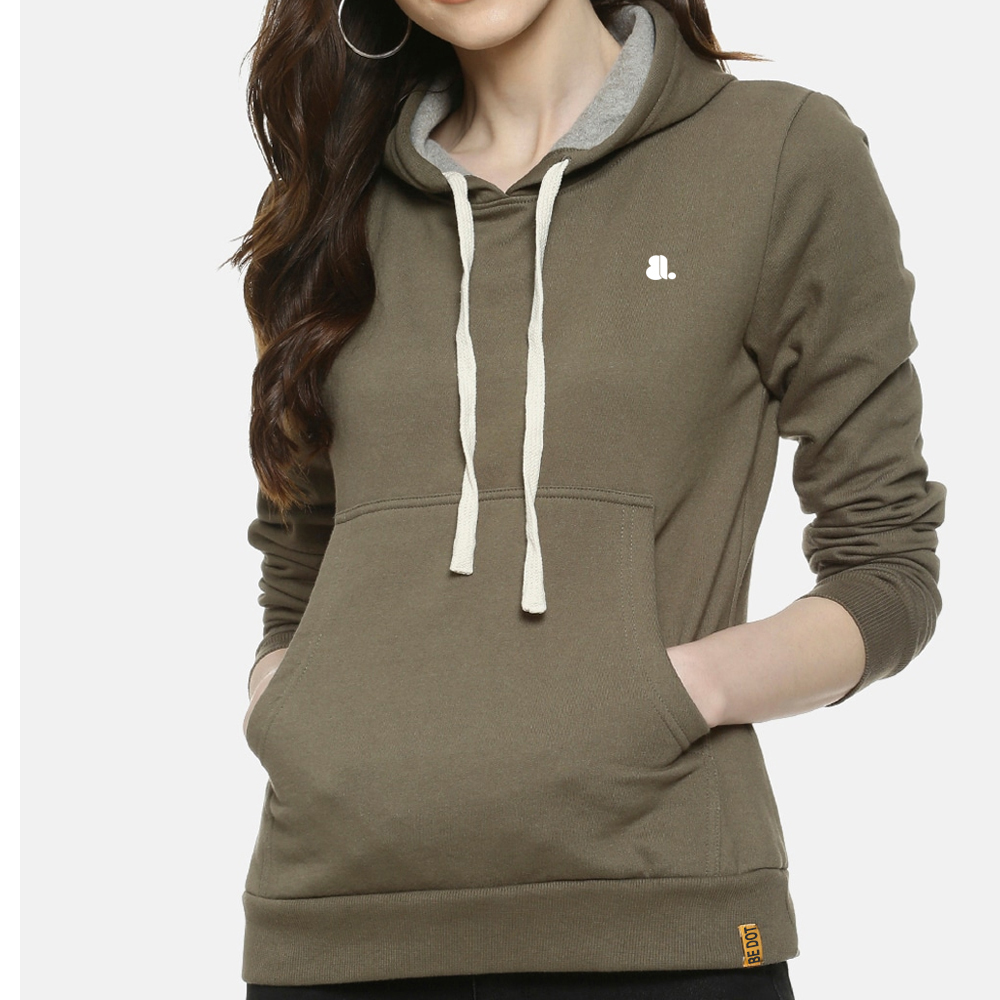 Single Color Pull Over Hoodie Women