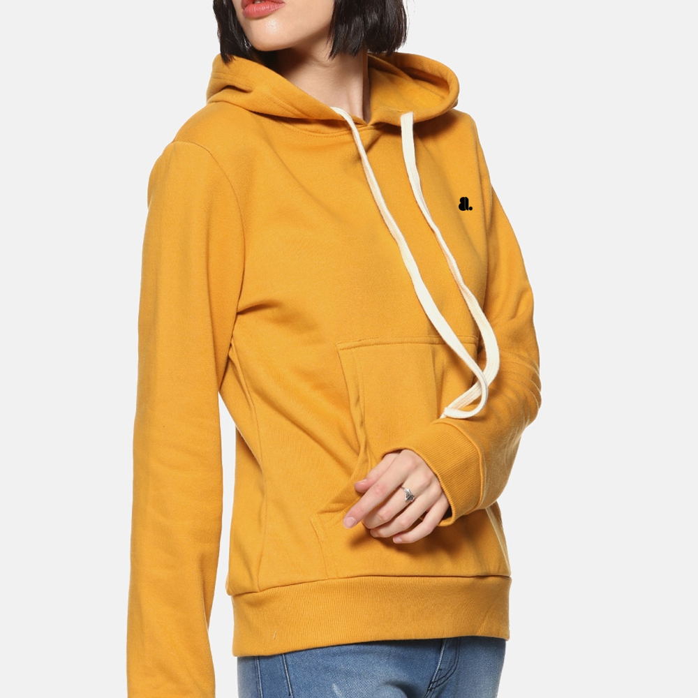 Single Color Pull Over Hoodie Women