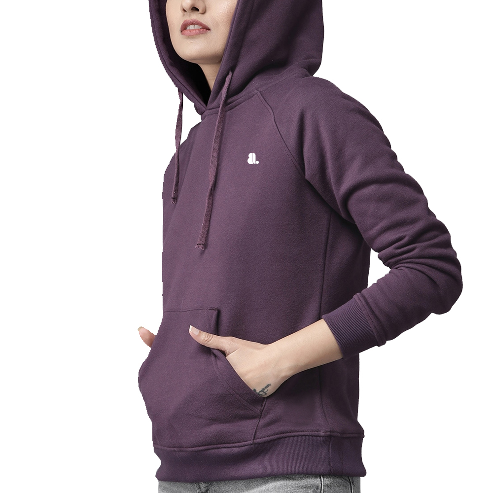 Single Color Pull Over Hoodie Women