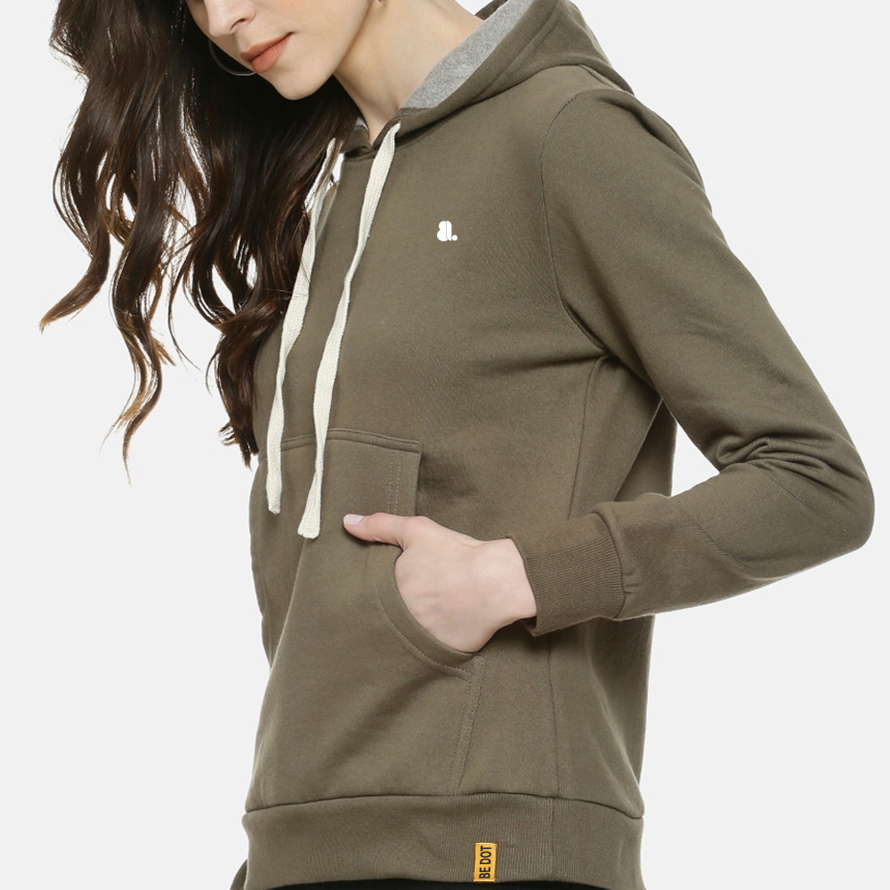 Single Color Pull Over Hoodie Women