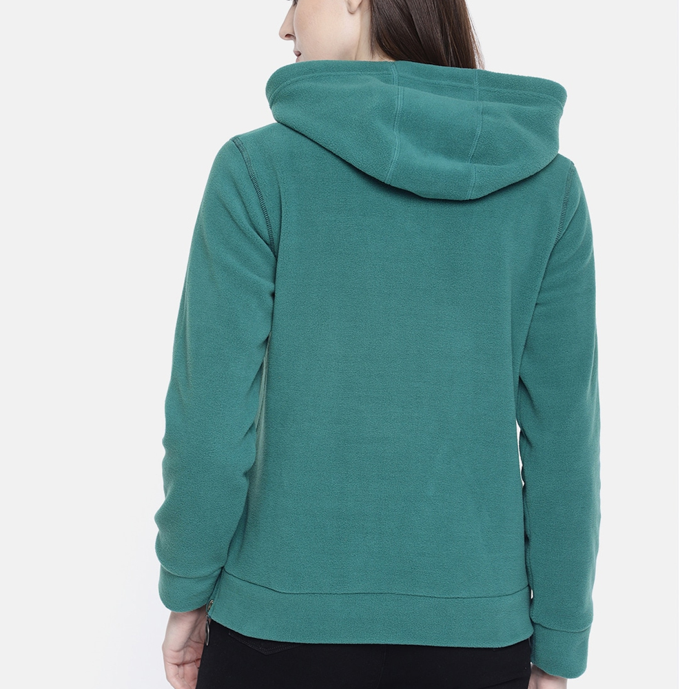 Single Color Zipper Hoodie Women - Image 6
