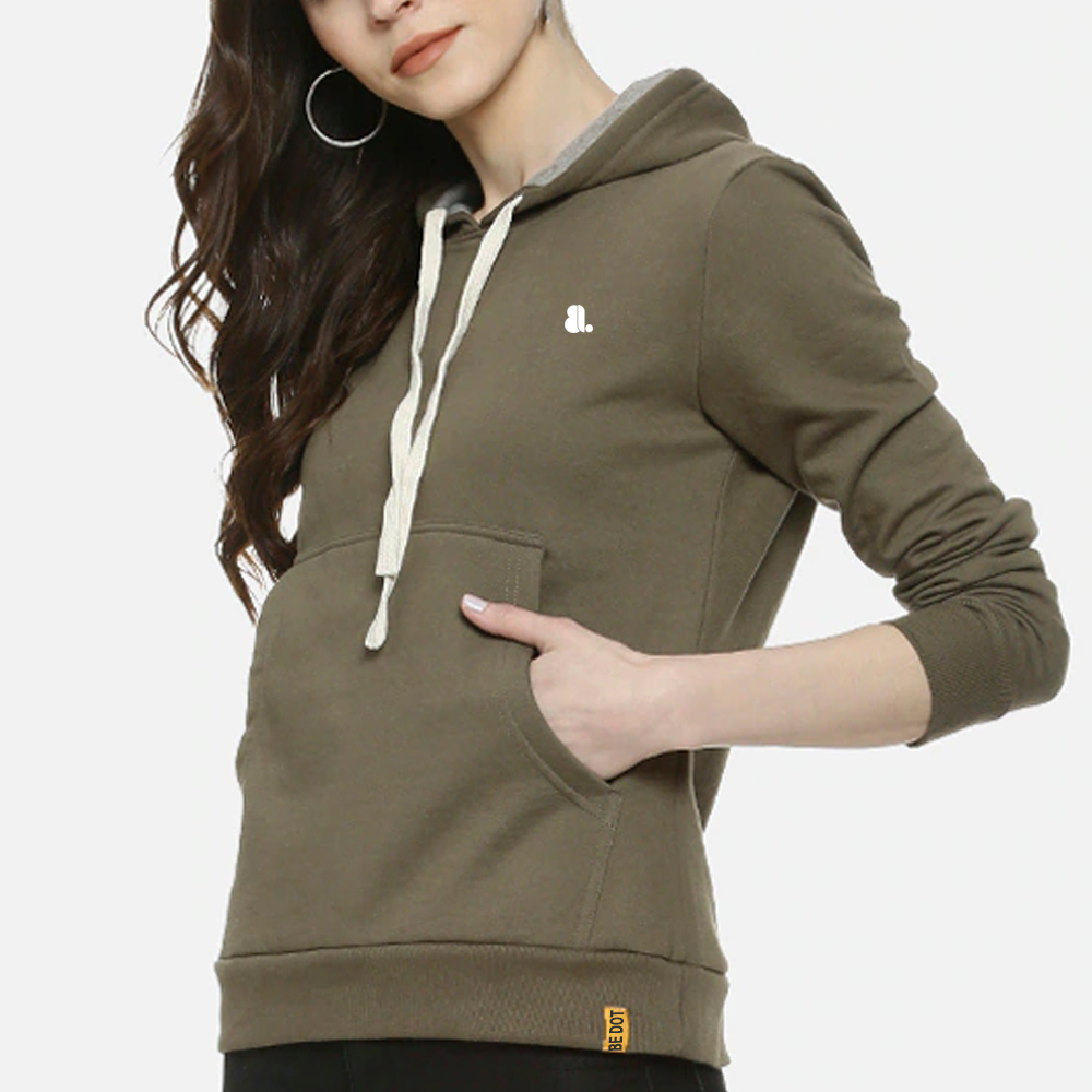 Single Color Pull Over Hoodie Women - Image 3