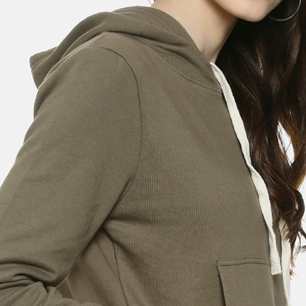 Single Color Pull Over Hoodie Women - Image 5