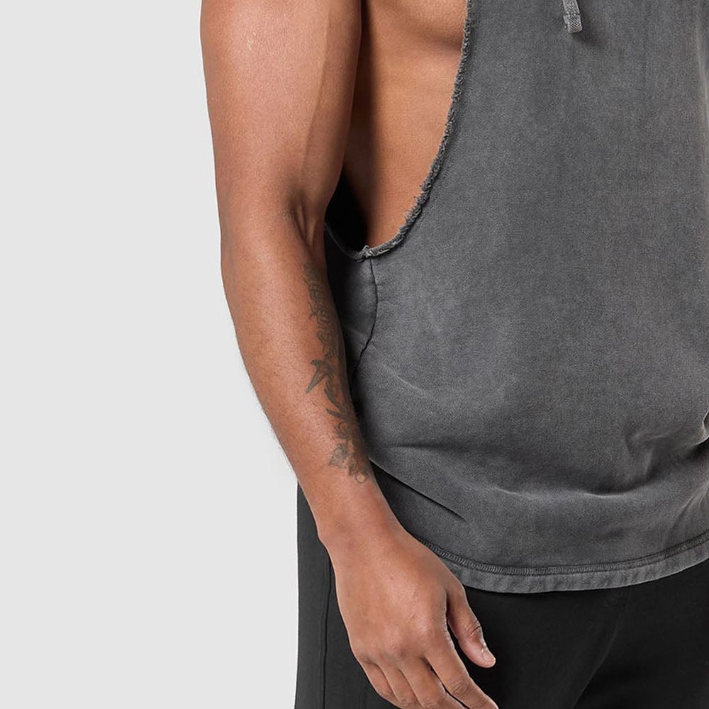 Men Hoodie Tank Top