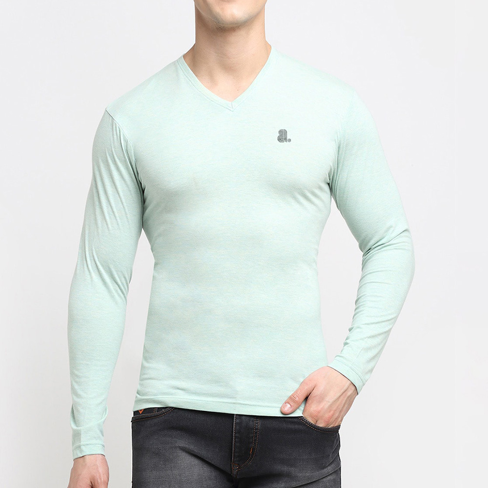 Men V-Neck Long Sleeve Tee
