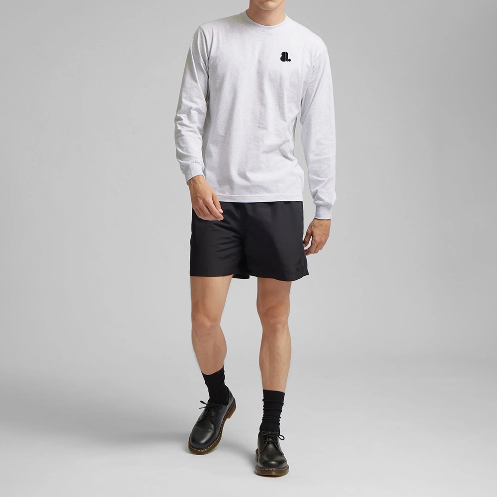 Men Solid Color Oversize Long Sleeve Tee