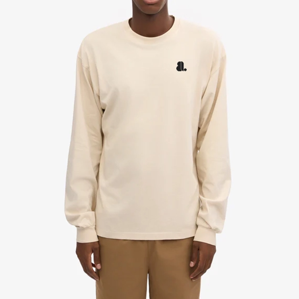 Men Solid Color Oversize Long Sleeve Tee