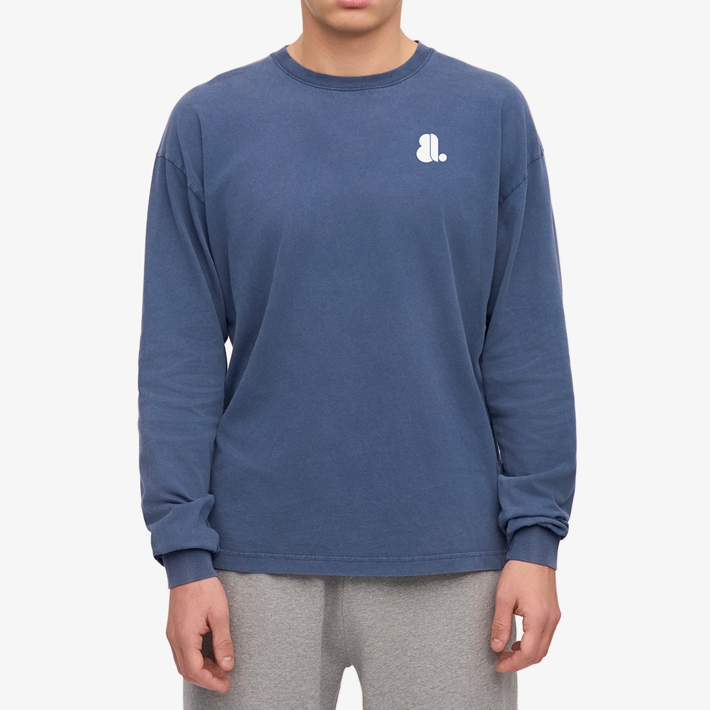Men Solid Color Oversize Long Sleeve Tee