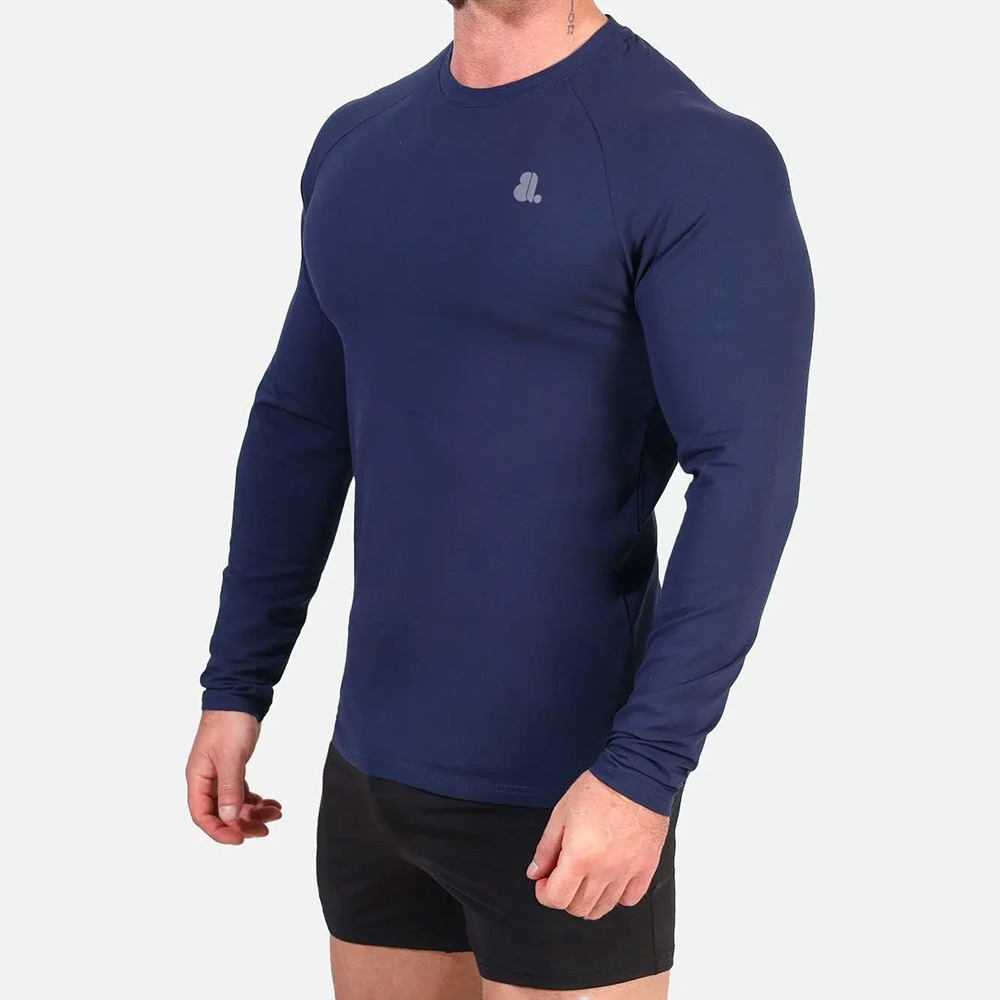 Men Muscle Fit Long Sleeve Tee
