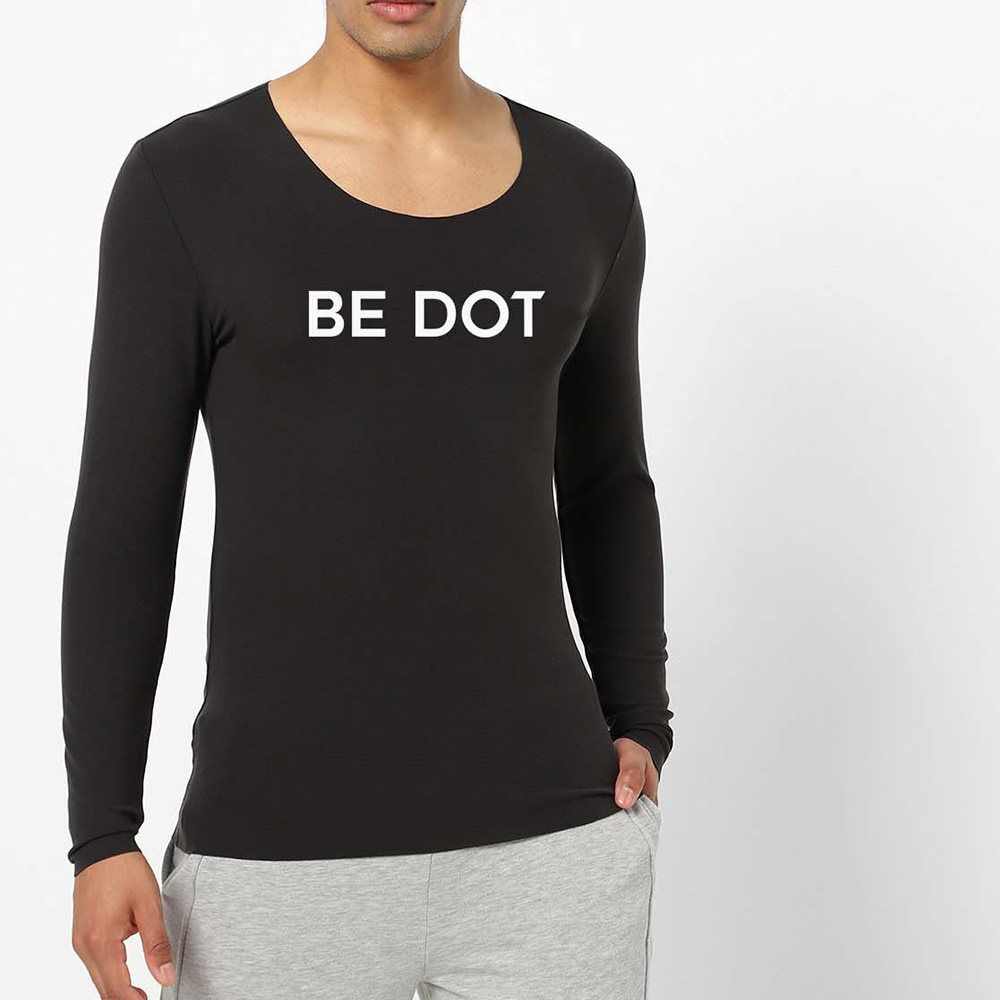 Men Scoop Neck Long Sleeve Tee