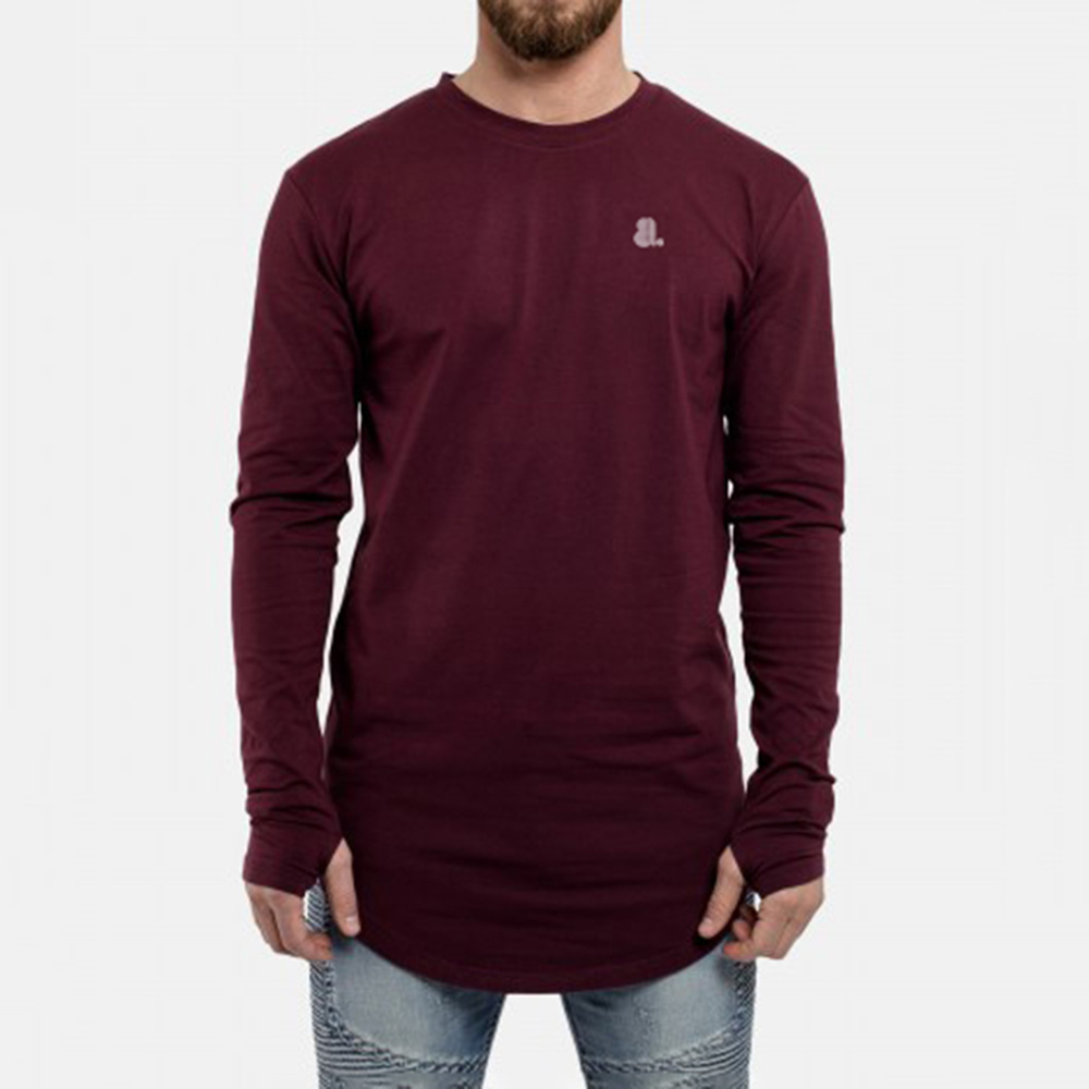 Men Longline Long Sleeve Tee