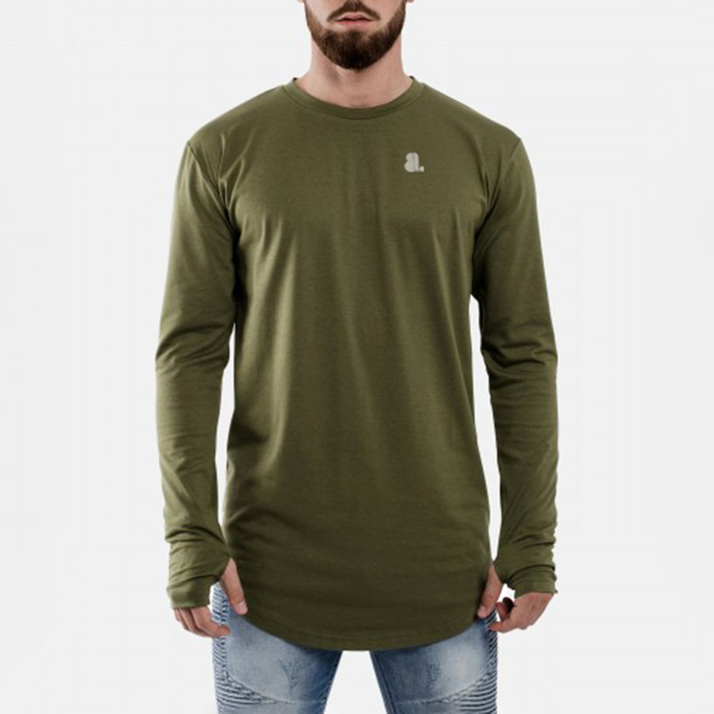 Men Longline Long Sleeve Tee