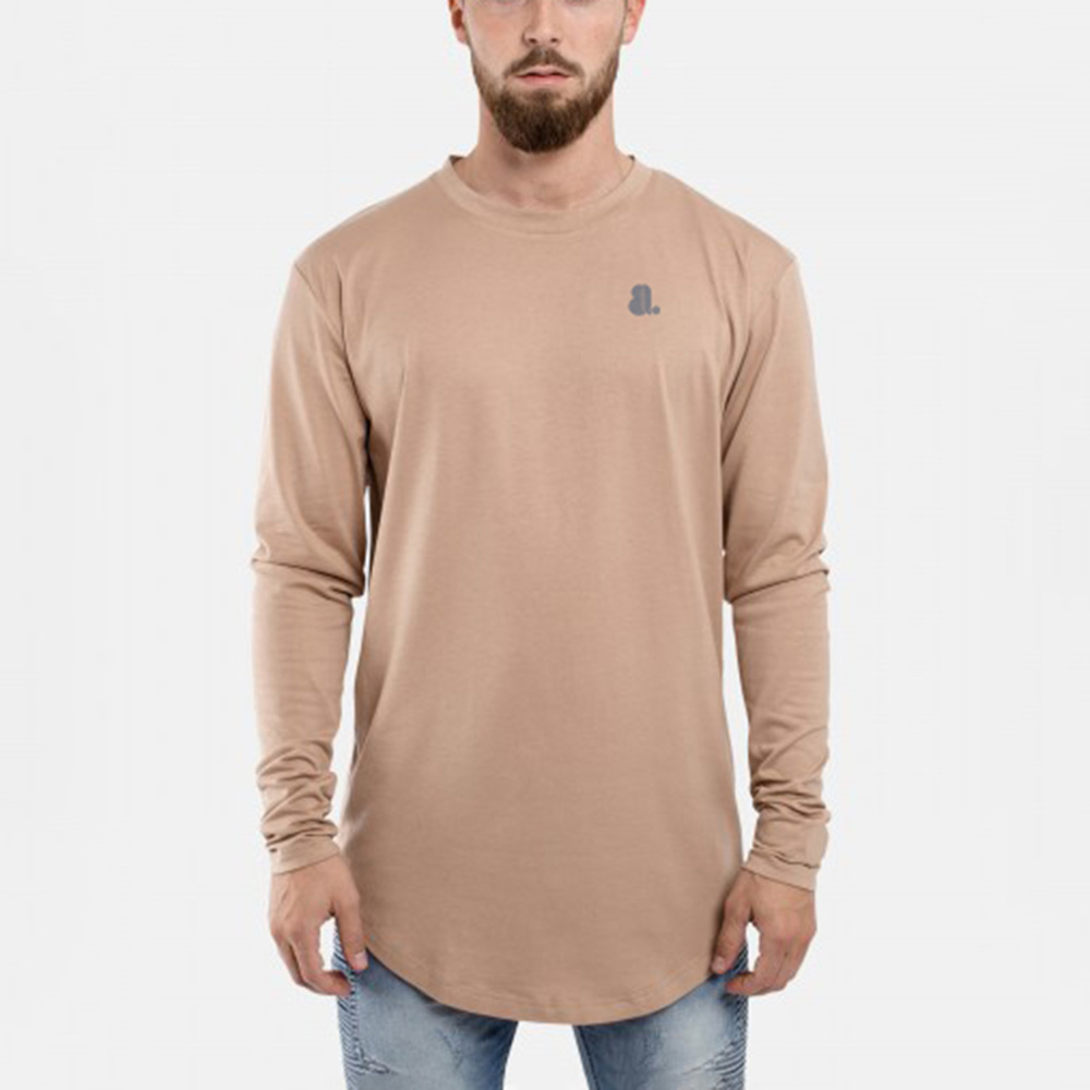 Men Longline Long Sleeve Tee