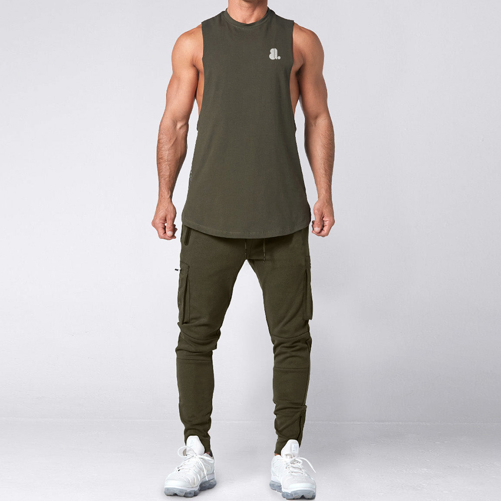 Men Cut Out Tank Top