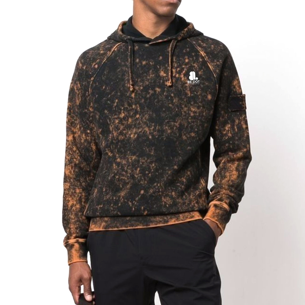 Acid Wash Pullover Hoodie Men