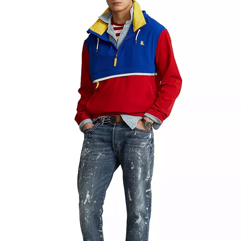 Block Zipper Hoodie Men