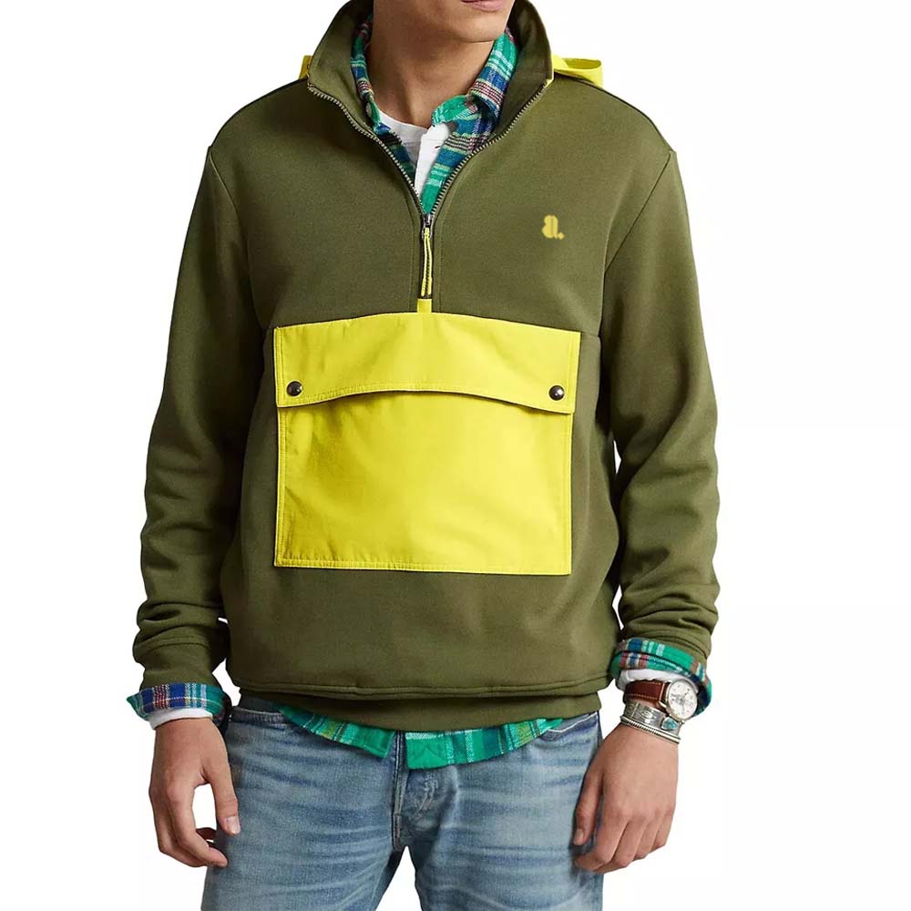 Block Zipper Hoodie Men