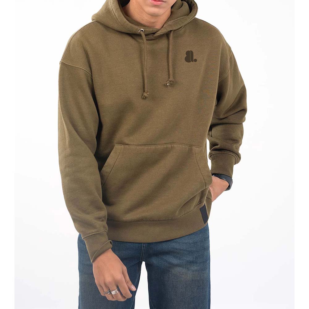 Single Color Pull Over Hoodie Men