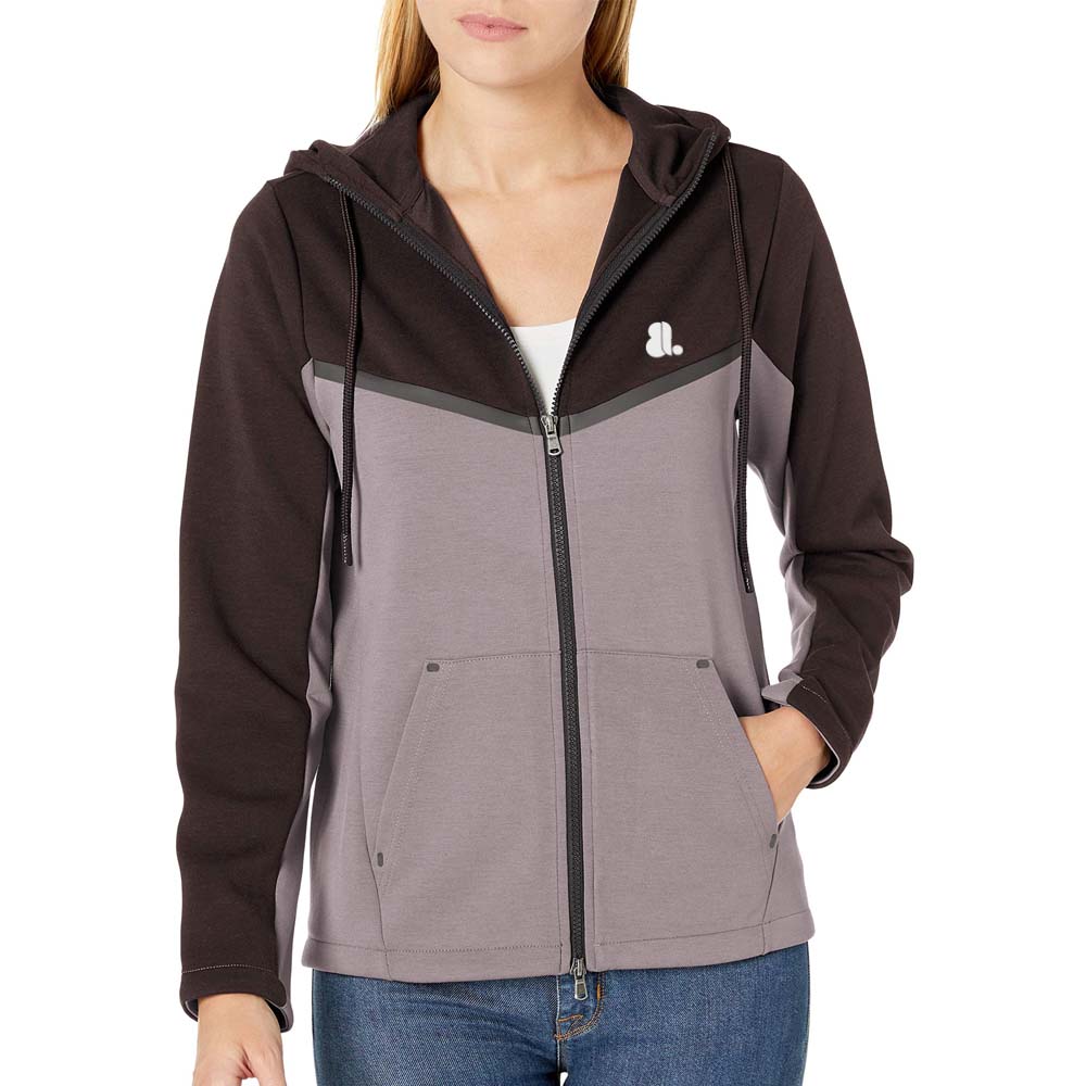 Blok Zipper Hoodie Women