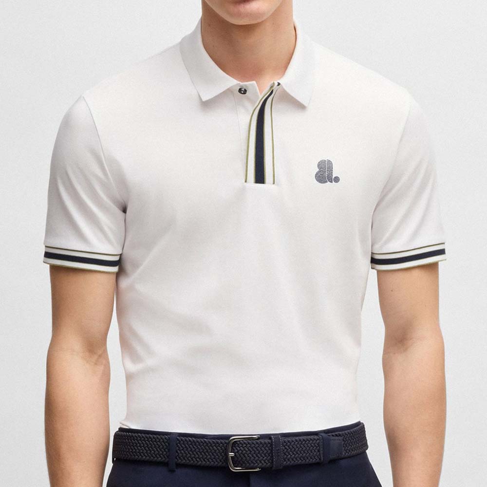 Short Sleeve Zipper Polo Men