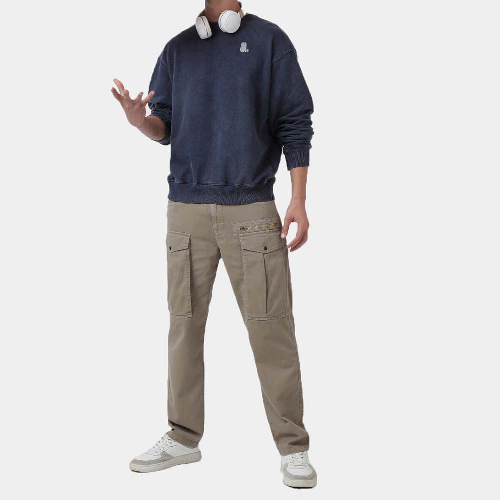 Men Acid Wash Sweat Shirt