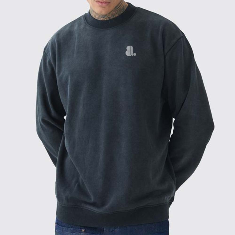 Men Acid Wash Sweat Shirt