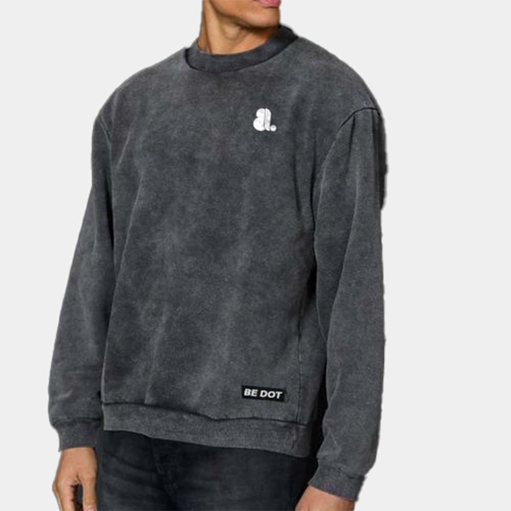 Men Acid Wash Sweat Shirt