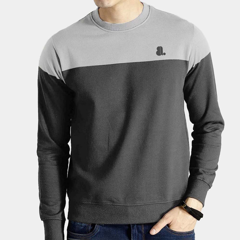Men Block Sweat Shirt