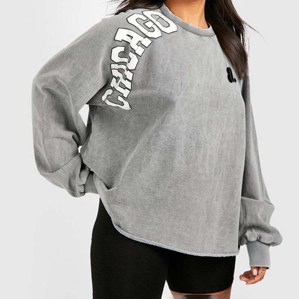 Women Acid Wash Sweatshirt