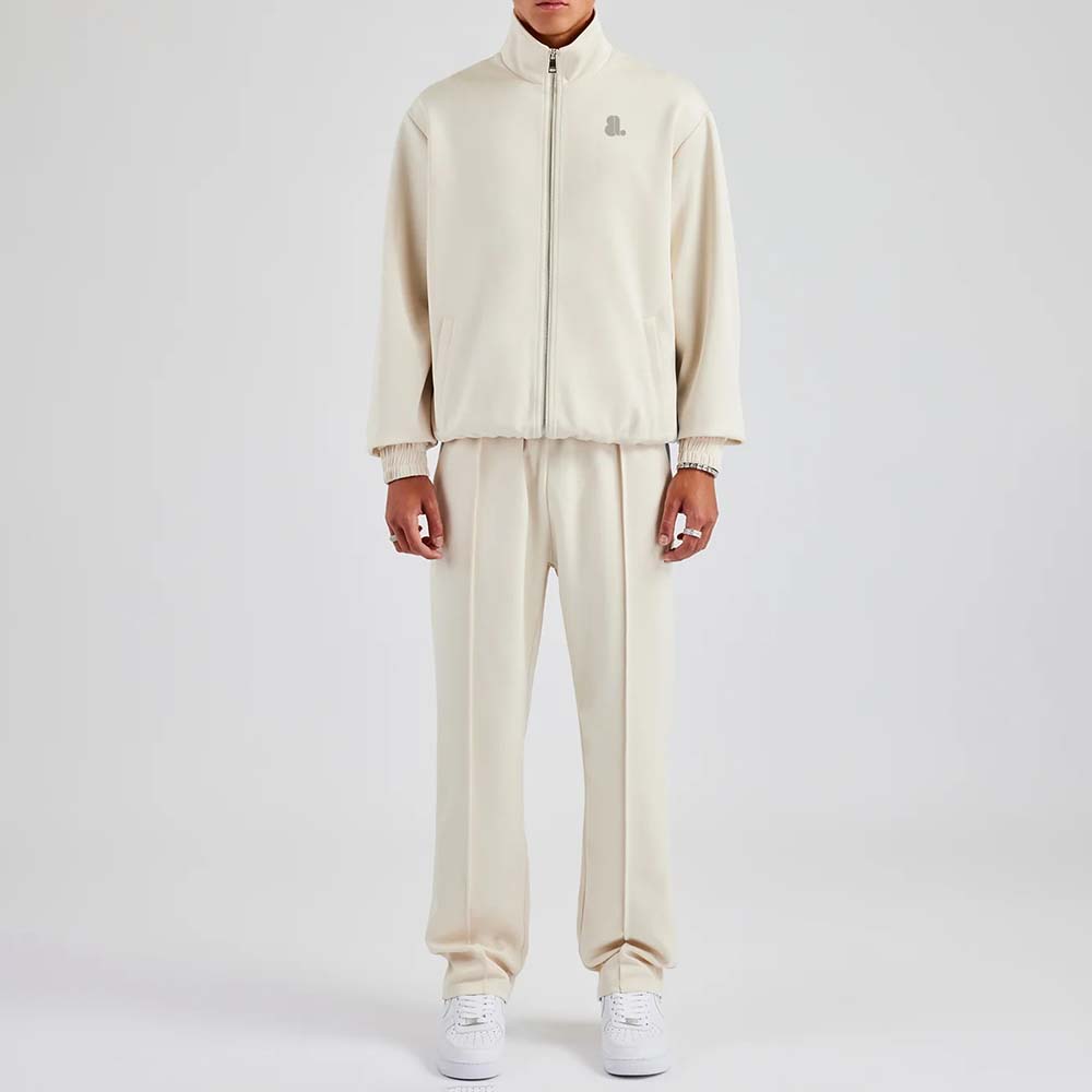 Single Color Zipper Track Suit Men