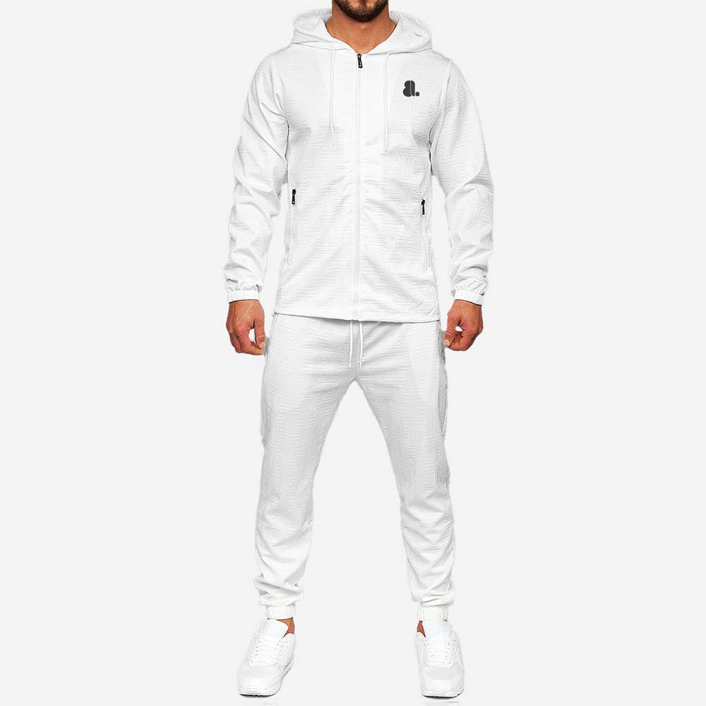 Single Color Zipper Track Suit Men