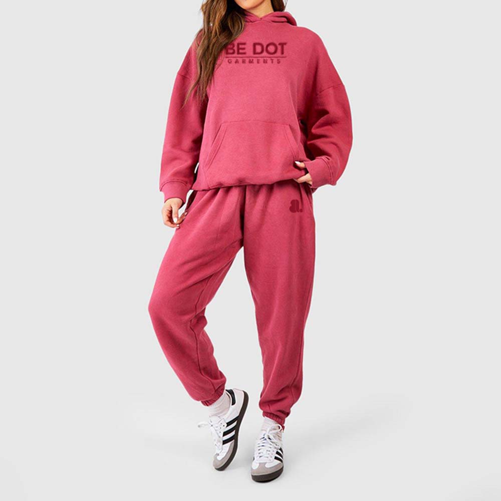 Acid Wash Pull Over Track Suit Women