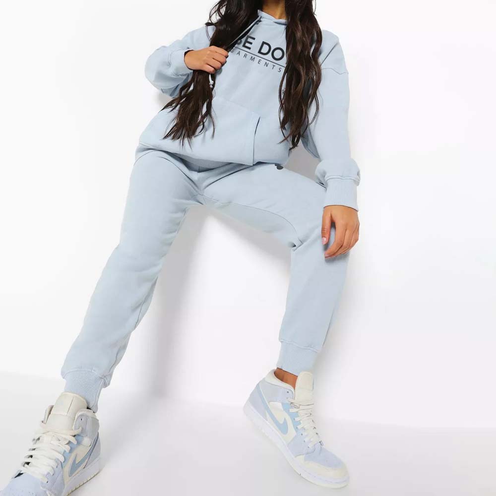 Acid Wash Pull Over Track Suit Women