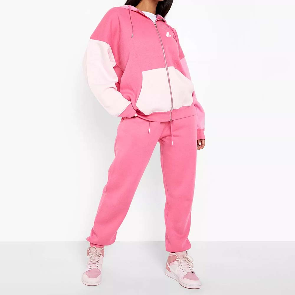 Block Zipper Track Suit Women