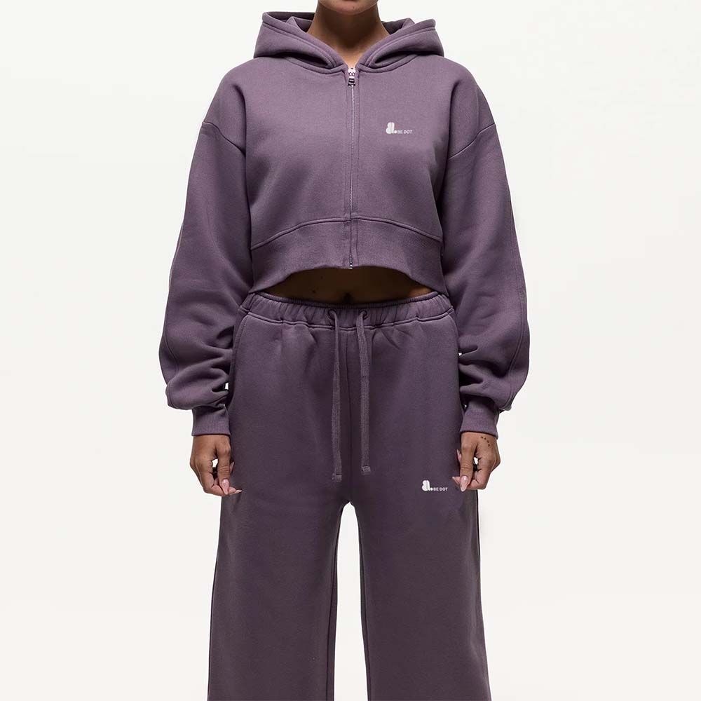 Single Color Zipper Track Suit Wome