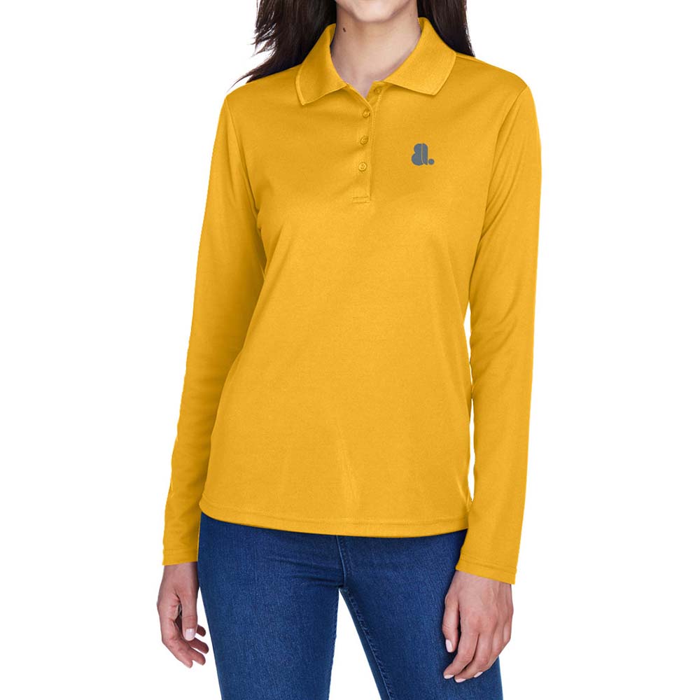 Women Long Placket Sleeve T-Shirt