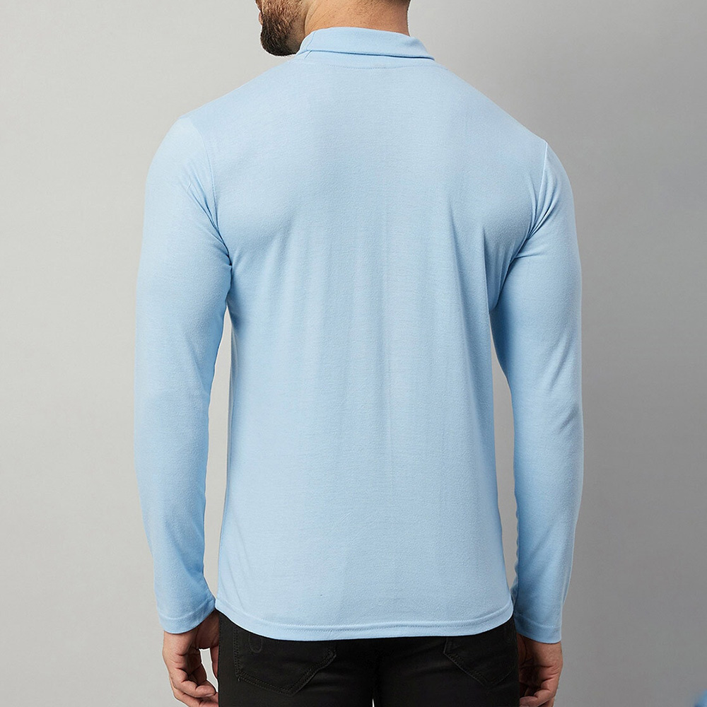 Men Turtle Neck Long Sleeve Tee - Image 5